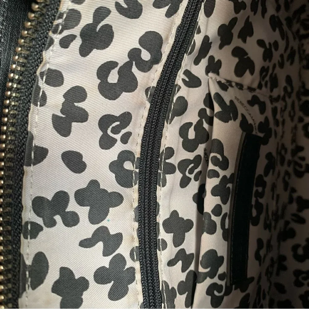 REBECCA MINKOFF BLACK LEATHER SATCHEL BAG